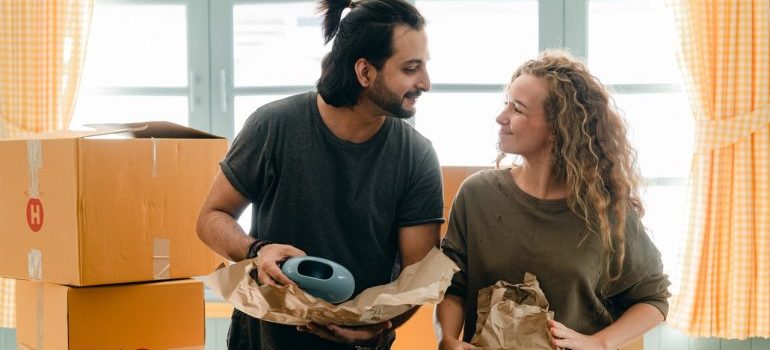 a couple getting ready to move