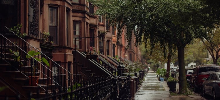 Brownstones.